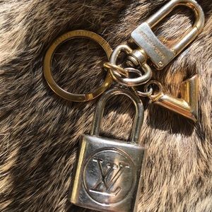 Louis Vuitton Silver & Gold Keychain/Bag Charm